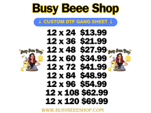 Load image into Gallery viewer, CUSTOM DTF GANG SHEET