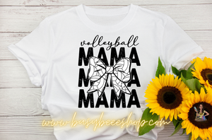 Volleyball Mama Bow T- Shirt