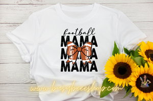 Football Mama Bow T- Shirt