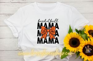 Basketball Mama Bow T- Shirt