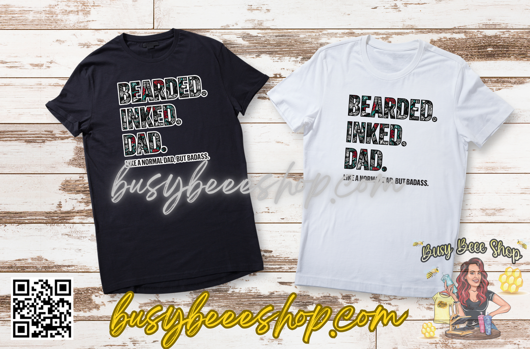 Bearded. Inked. Dad T-Shirt