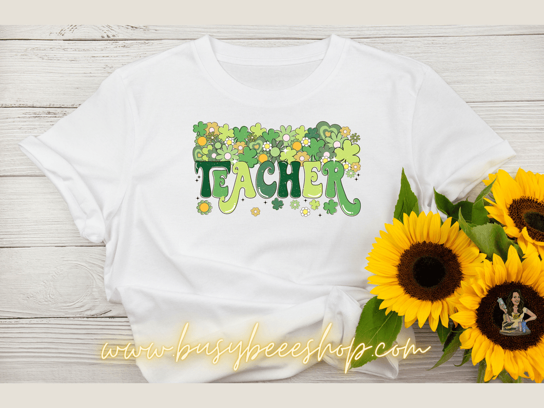 Teacher Shamrock garden T- Shirt