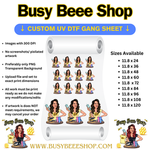 CUSTOM UV DTF GANG SHEET- DOUBLE SIDED