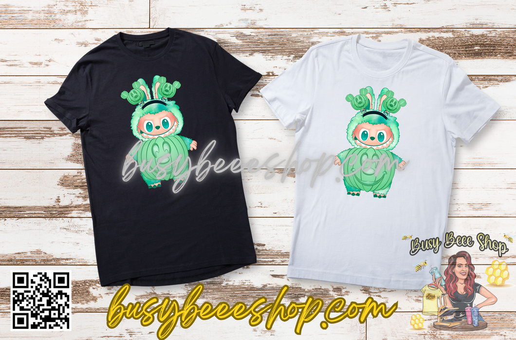 Spooky Pumpkin Green Labubu T-Shirt