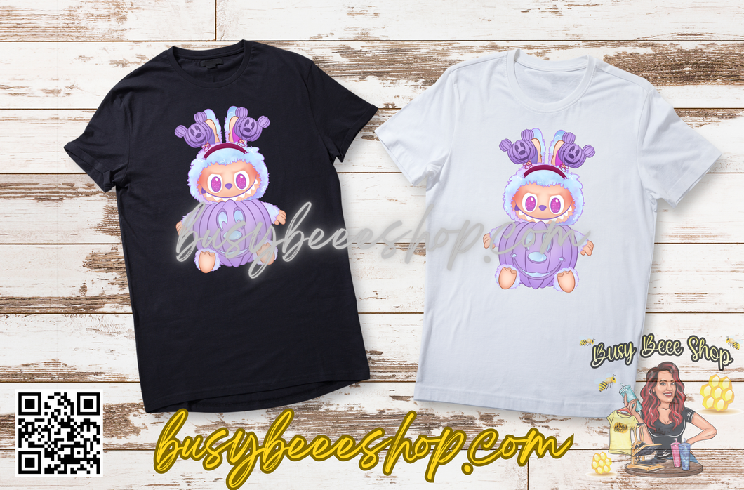Spooky Purple Pumpkin Labubu T-Shirt