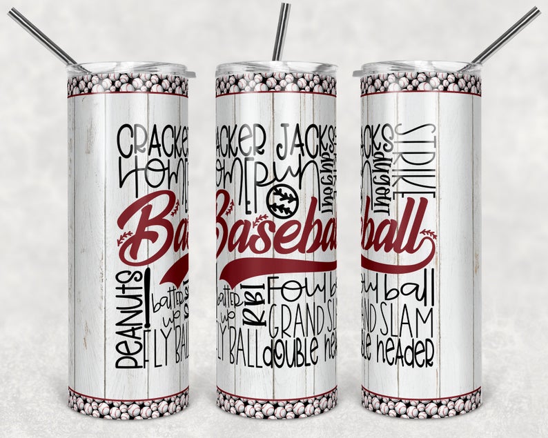 Baseball & Football sports Skinny Tumbler 20oz