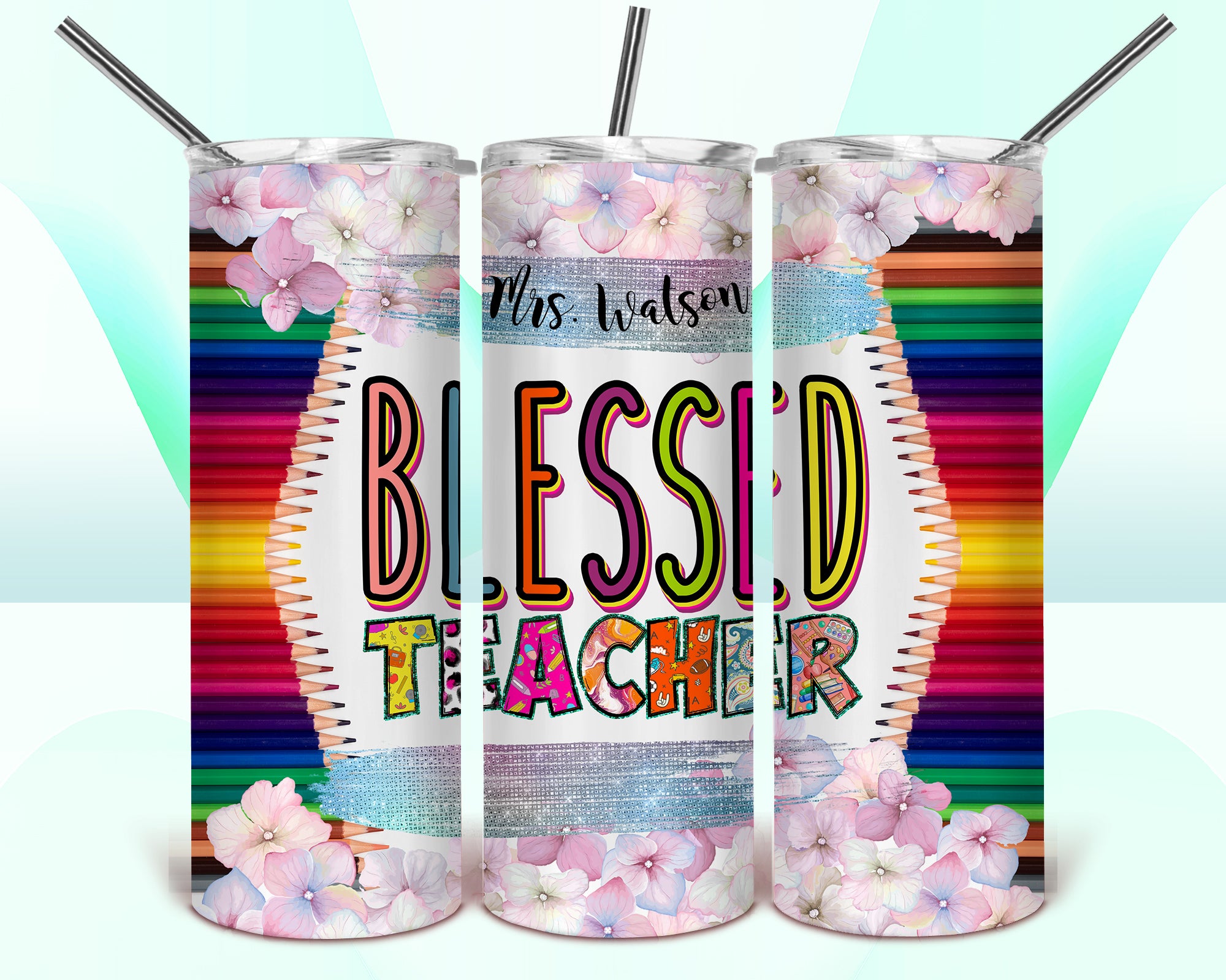 Beyond Blessed Doula - Plain Skinny Tumbler with Straw, 20oz