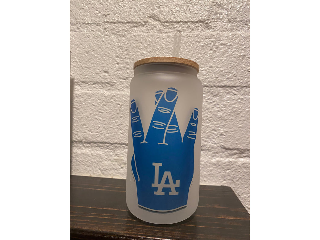 West side LA - 16oz frosted glass